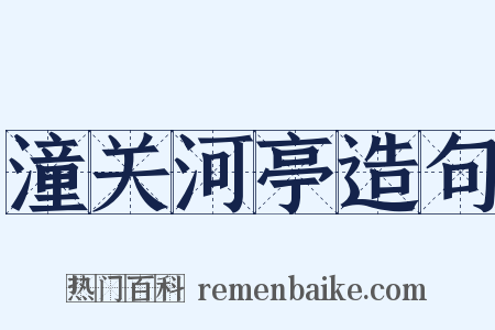 潼关河亭造句是什么意思的图片